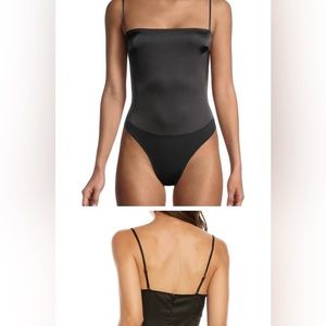 Weworewhat strappy silky bodysuit